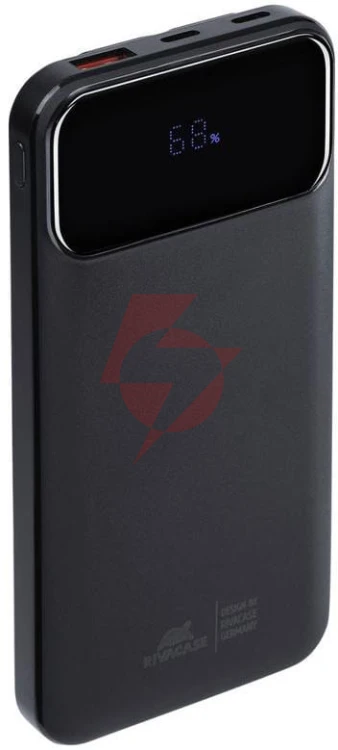 Powerbank rivacase 10000mah 22.5w pd 2x usb-c 1x usb-a va2211 czarny + kabel usb-c i lightning