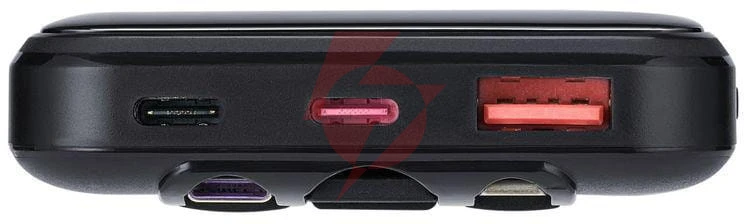 Powerbank rivacase 10000mah 22.5w pd 2x usb-c 1x usb-a va2211 czarny + kabel usb-c i lightning