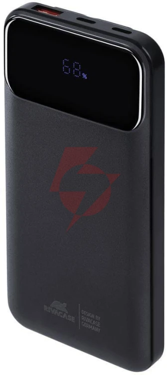 Powerbank rivacase 10000mah 22.5w pd 2x usb-c 1x usb-a va2211 czarny + kabel usb-c i lightning