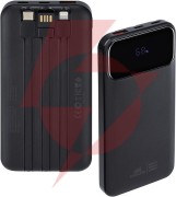 Powerbank rivacase 10000mah 22.5w pd 2x usb-c 1x usb-a va2211 czarny + kabel usb-c i lightning