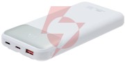 Powerbank rivacase 10000mah 22.5w pd 2x usb-c 1x usb-a va2211 biały + kabel usb-c i lightning