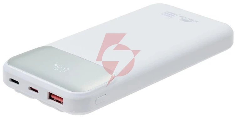 Powerbank rivacase 10000mah 22.5w pd 2x usb-c 1x usb-a va2211 biały + kabel usb-c i lightning