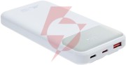 Powerbank rivacase 10000mah 22.5w pd 2x usb-c 1x usb-a va2211 biały + kabel usb-c i lightning