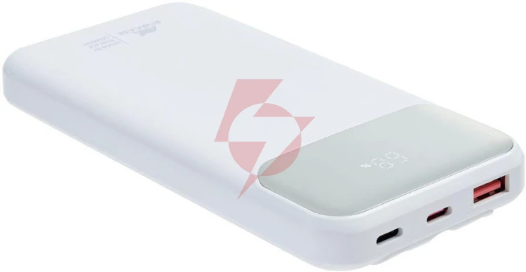 Powerbank rivacase 10000mah 22.5w pd 2x usb-c 1x usb-a va2211 biały + kabel usb-c i lightning