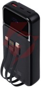 Powerbank rivacase 20000mah 22.5w pd 2x usb-c 1x usb-a va2221 czarny + kabel usb-c i lightning