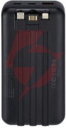 Powerbank rivacase 20000mah 22.5w pd 2x usb-c 1x usb-a va2221 czarny + kabel usb-c i lightning