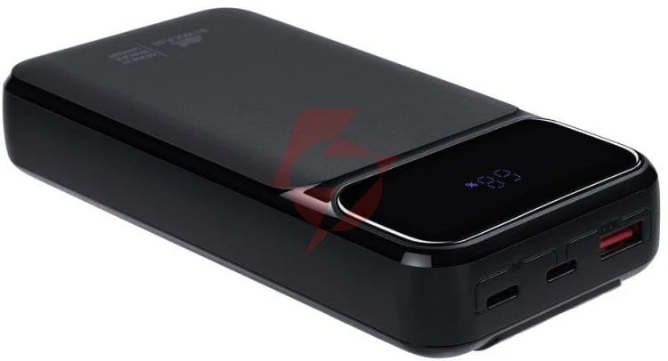 Powerbank rivacase 20000mah 22.5w pd 2x usb-c 1x usb-a va2221 czarny + kabel usb-c i lightning