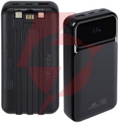 Powerbank rivacase 20000mah 22.5w pd 2x usb-c 1x usb-a va2221 czarny + kabel usb-c i lightning