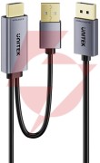 Unitek kabel hdmi do displayport 4k z zasilaniem usb-a | 4k@60hz | hdr | 1,8 m
