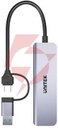 Unitek hub 5w1 usb-a/c 5 gbps z czytnikiem kart sd i micro sd