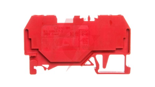 Złączka szynowa 2-przewodowa 4mm2 czerwona 281-903