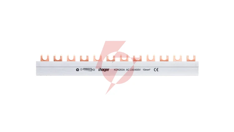 Szyna łączeniowa 2P 63A 10mm2 widełkowa 1+N (12 mod.) KDN263A
