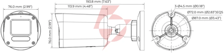 Kamera ip 5 mpx 2.8 mm honeywell hc25cb5r1-v