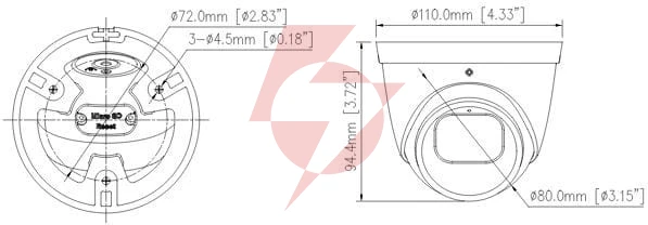 Kamera ip 8 mpx 2.8 mm honeywell hc25ce8r1-v