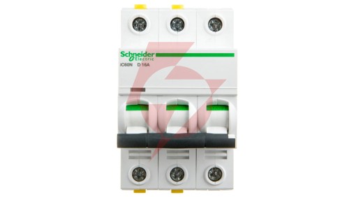 Wyłącznik nadprądowy 3P D 16A 6kA AC iC60N-D16-3 Acti9 A9F05316