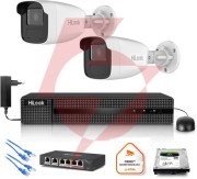 Zestaw monitoringu hilook 2x kamera ipc-b440h(4mm)(c) z dyskiem 2tb