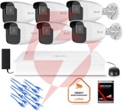 Zestaw monitoringu hilook 6x kamera ipc-b440h(4mm)(c) z dyskiem 2tb