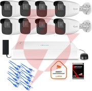 Zestaw monitoringu hilook 8x kamera ipc-b440h(4mm)(c) z dyskiem 2tb
