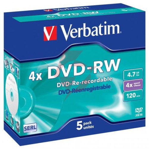 Płyty dvd-rw verbatim serl jewel box (5szt)