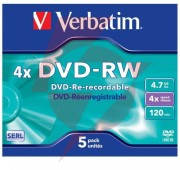 Płyty dvd-rw verbatim serl jewel box (5szt)