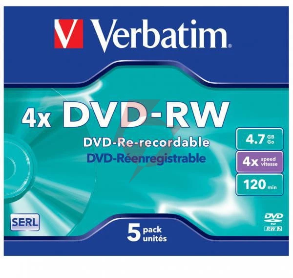 Płyty dvd-rw verbatim serl jewel box (5szt)