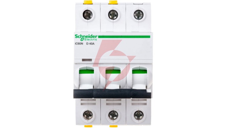 Wyłącznik nadprądowy 3P D 40A 6kA AC iC60N-D40-3 Acti9 A9F05340