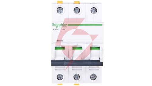 Wyłącznik nadprądowy 3P D 6A 6kA AC iC60N-D6-3 Acti9 A9F05306