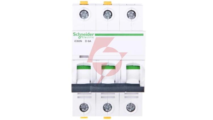 Wyłącznik nadprądowy 3P D 6A 6kA AC iC60N-D6-3 Acti9 A9F05306