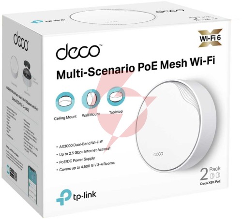 Domowy system wi-fi mesh tp-link deco x50-poe(2-pack)