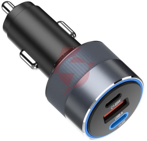 Ładowarka samochodowa forcell f-energy alu 85 w 2x usb-c 1x usb-a pd 3.0 qc 4.0 szara