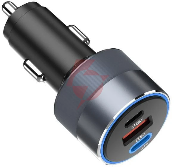 Ładowarka samochodowa forcell f-energy alu 85 w 2x usb-c 1x usb-a pd 3.0 qc 4.0 szara