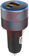 Ładowarka samochodowa forcell f-energy alu 85 w 2x usb-c 1x usb-a pd 3.0 qc 4.0 szara
