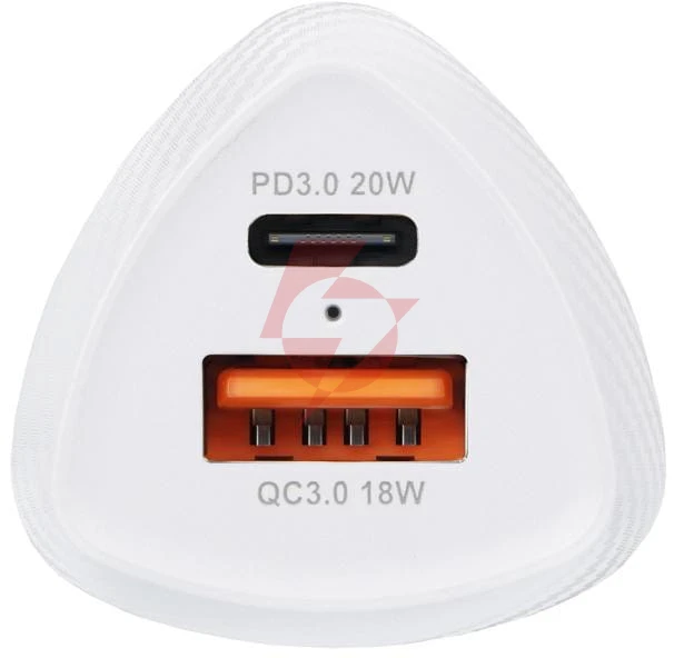 Ładowarka samochodowa forcell carbon cc50-1a1c 38 w 1x usb-c 1x usb-a pd 3.0 qc 3.0 biała