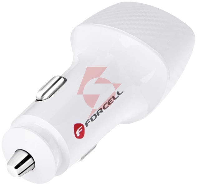 Ładowarka samochodowa forcell carbon cc50-1a1c 38 w 1x usb-c 1x usb-a pd 3.0 qc 3.0 biała
