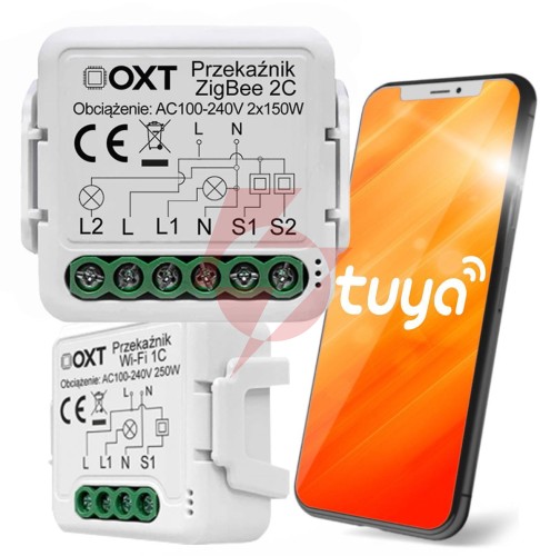 Moduł oxt mini 2 obwody zigbee tuya