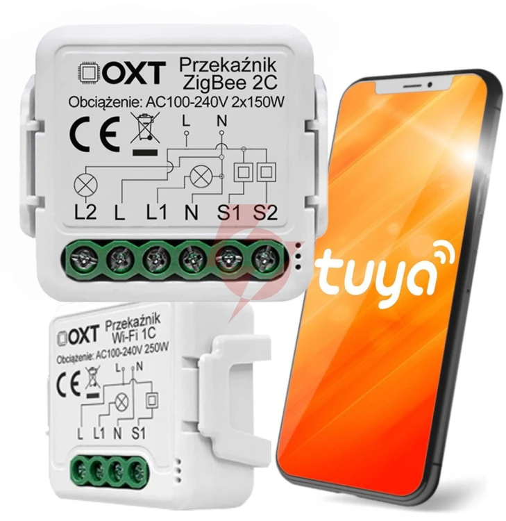 Moduł oxt mini 2 obwody zigbee tuya