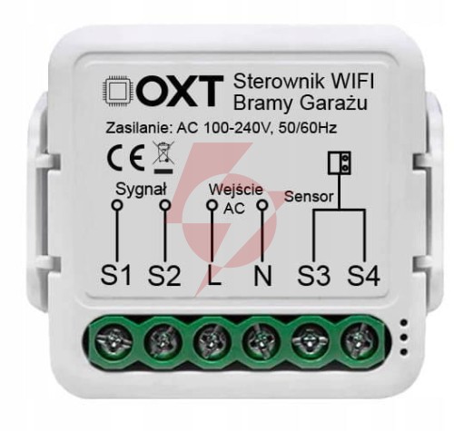 Moduł oxt z sensorem do bramy garażu wifi tuya t210g