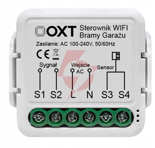 Moduł oxt z sensorem do bramy garażu wifi tuya t210g
