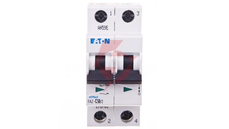 Wyłącznik nadprądowy 2P C 50A 15kA AC FAZ C50/2 278765