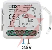 Moduł oxt mini przekaźnik beznapięciowy ac 230v dc 5v 12-48v wifi tuya