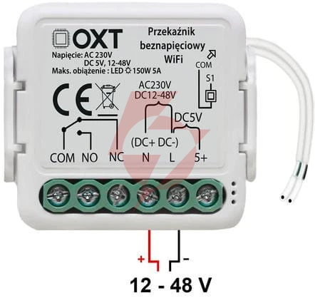 Moduł oxt mini przekaźnik beznapięciowy ac 230v dc 5v 12-48v wifi tuya