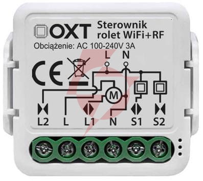 Moduł oxt mini sterownik rolet żaluzji kąt pochylenia lameli wifi+rf tuya t229