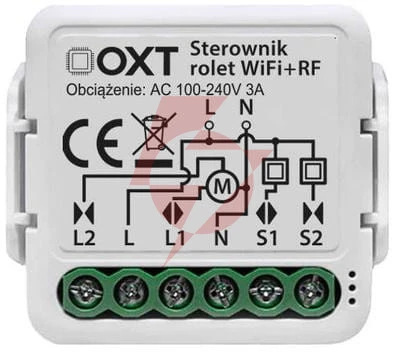 Moduł oxt mini sterownik rolet żaluzji kąt pochylenia lameli wifi+rf tuya t229
