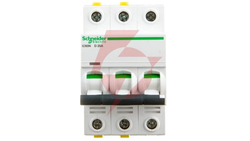 Wyłącznik nadprądowy 3P D 25A 6kA AC iC60N-D25-3 Acti9 A9F05325
