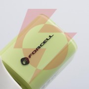 Ładowarka sieciowa forcell f-energy gan iii vt-41 33 w 1x usb-c 1x usb-a pd 3.0 qc 4.0 zielona