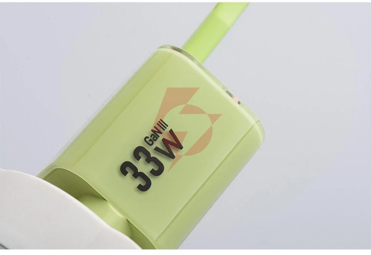 Ładowarka sieciowa forcell f-energy gan iii vt-41 33 w 1x usb-c 1x usb-a pd 3.0 qc 4.0 zielona