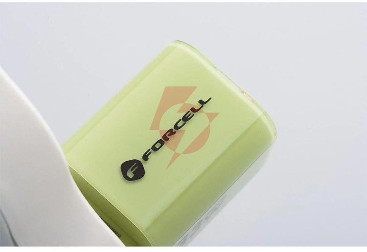 Ładowarka sieciowa forcell f-energy gan iii vt-41 33 w 1x usb-c 1x usb-a pd 3.0 qc 4.0 zielona