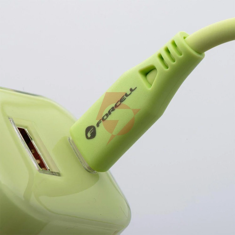 Ładowarka sieciowa forcell f-energy gan iii vt-41 33 w 1x usb-c 1x usb-a pd 3.0 qc 4.0 zielona