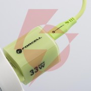 Ładowarka sieciowa forcell f-energy gan iii vt-41 33 w 1x usb-c 1x usb-a pd 3.0 qc 4.0 zielona