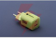 Ładowarka sieciowa forcell f-energy gan iii vt-41 33 w 1x usb-c 1x usb-a pd 3.0 qc 4.0 zielona